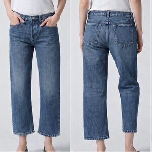 Marc By Marc Jacobs Annie Crop Classic Denim Blue Jeans Button Fly